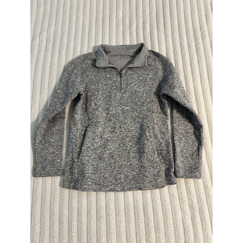 Northcrest Quarter Zip pullover Jacket womens small Gray cozy fall layer
